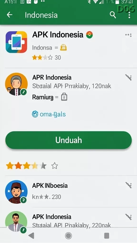 Galeri pratinjau visual d06 build APK resmi terbaru
